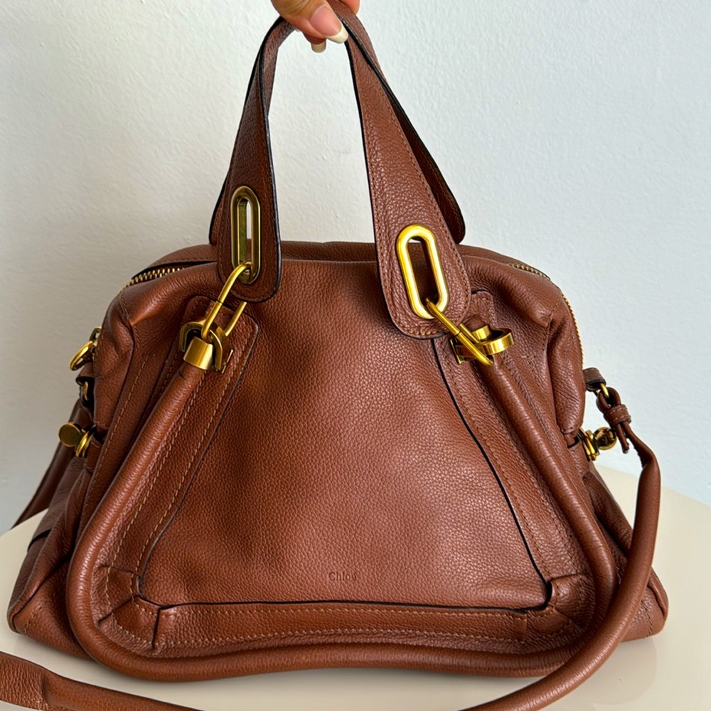 Chloe Brown Handbag with Crossbody Strap in Very Good Condition